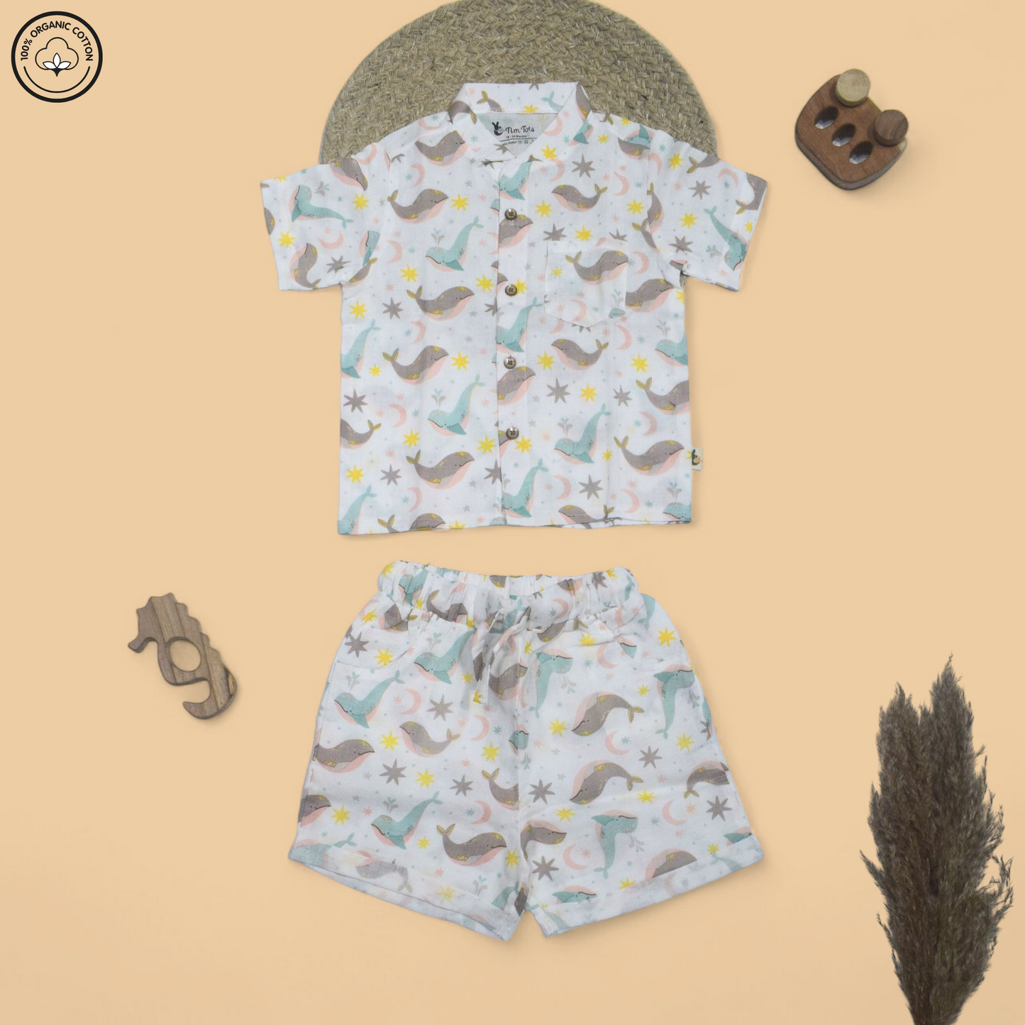 Dolhphin & Stars Half Sleeve Co-ords Set