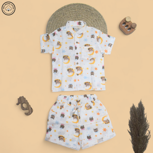 Bear & Moon Half Sleeve Co-ords Set
