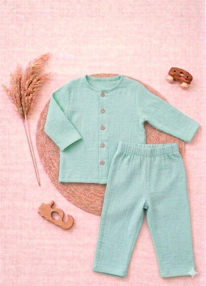 Green Full Sleeve Co-ord Set