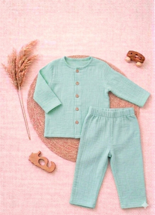 Green Full Sleeve Co-ord Set