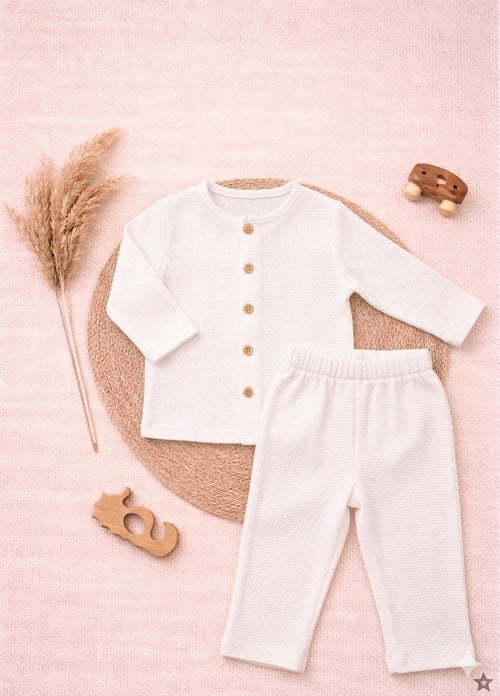 White  Full Sleeve Co-ord Set