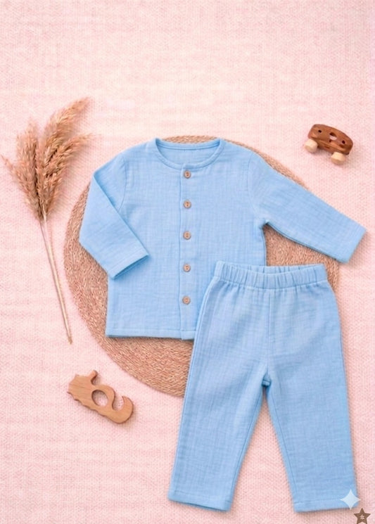 Blue Full Sleeve Co-ord Set